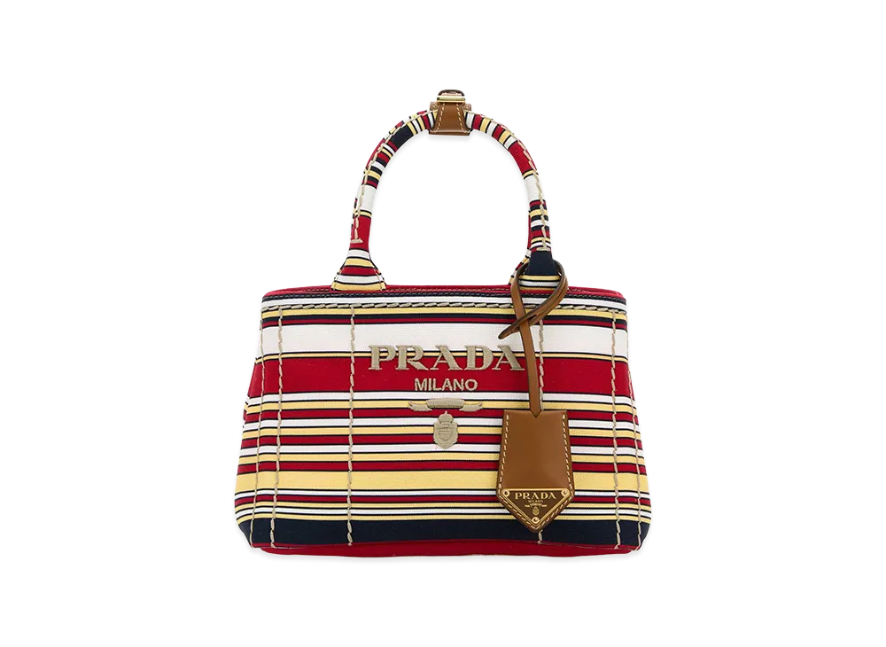 PRADA Women's Embroidecanvas Mini Handbag "Multicoloured"