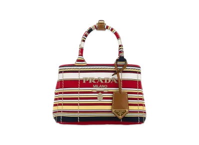 PRADA Women's Embroidecanvas Mini Handbag "Multicoloured"