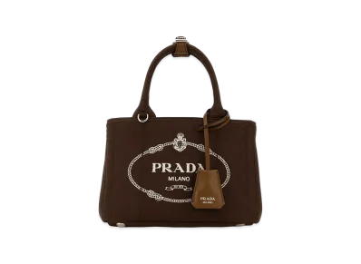 PRADA Women's Canvas Mini Jardiniere Handbag "Brown"