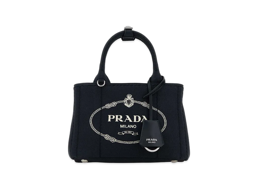 PRADA Women's Canvas Mini Jardinia Re Handbag "Blue"