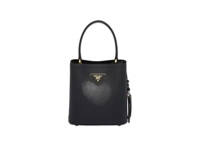 PRADA Panier Saffiano Leather Small Bag "Black"