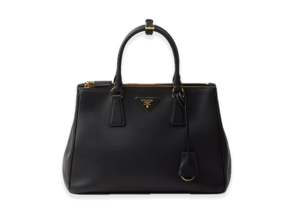 PRADA Galleria Large Soft Grain Leather Bag "Black"