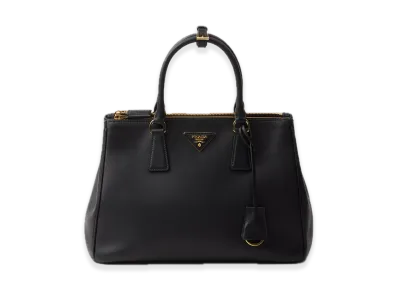 PRADA Galleria Large Soft Grain Leather Bag "Black"