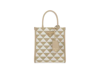 PRADA Women's Embroidefabric Micro Symbole Handbag "Printed"