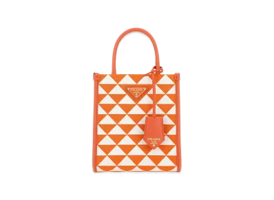 PRADA Women's Embroidefabric Micro Symbole Handbag "Printed"