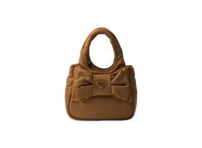 PRADA Padded Re-Nylon Mini-Bag with Bow "Brandy"