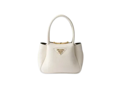 PRADA Flou Leather Mini Handbag "White"