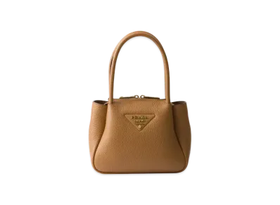 PRADA Flou Leather Mini Handbag "Camel"