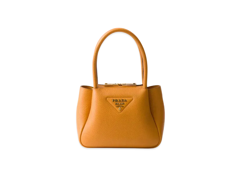 PRADA Flou Leather Mini Handbag "Amber"