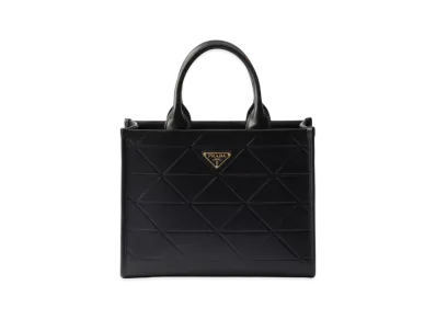 PRADA Symbole Medium Leather Bag "Black"