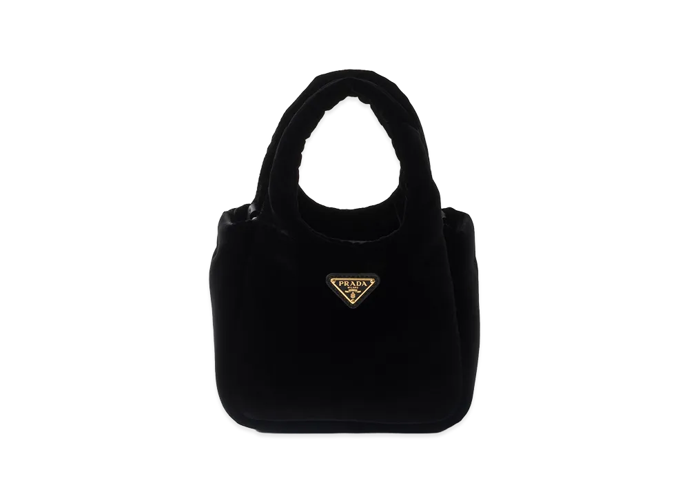 PRADA Padded Velvet Mini Handbag "Black"
