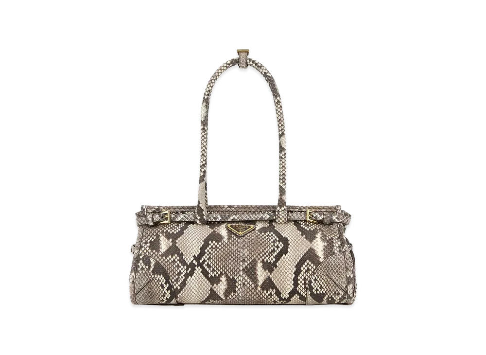 PRADA Women's Printed Leather Medium Bonnie Shoulder Bag "Animal Print"