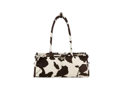 PRADA Women's Printed Calf Hair Bonnie Shoulder Bag "Animal Print"