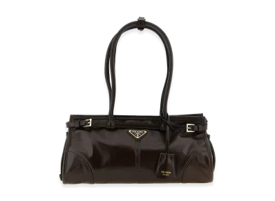 PRADA Women's Bonnie Medium Leather Handbag "Brown"
