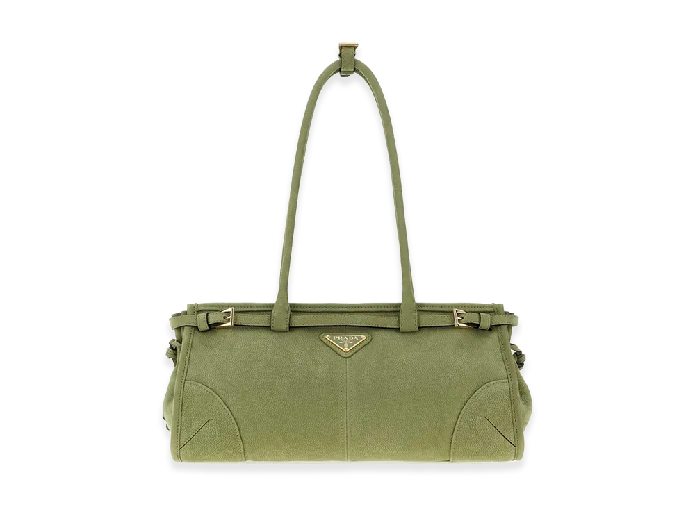 PRADA Women's Nabuk Bonnie Bag "Green"
