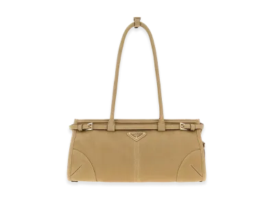 PRADA Women's Nabuk PRADA Women's Bonnie Shoulder Bag "Beige"