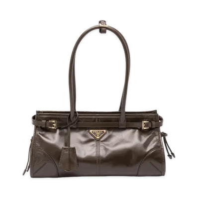 Prada Women's Bonnie Medium Leather Bag "Forest Green"