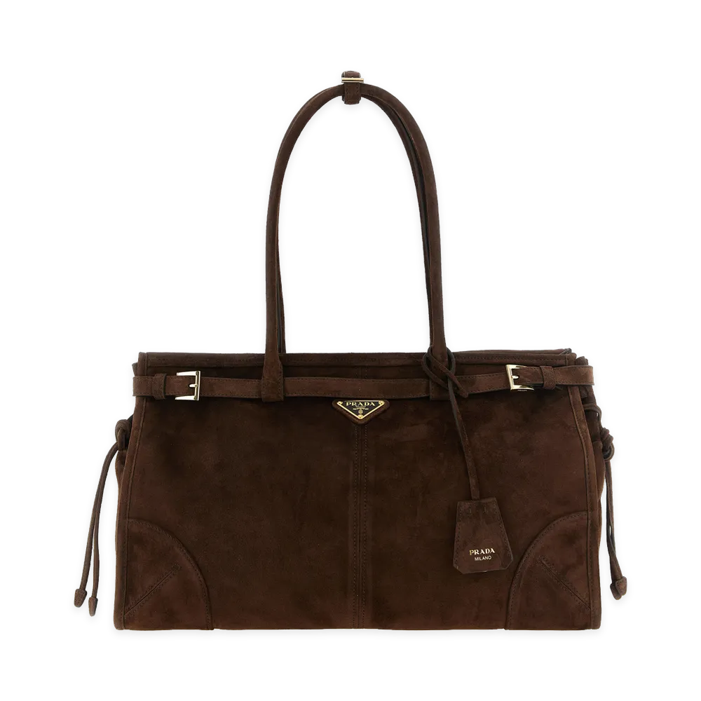 PRADA Women's Bonnie Large Handbag "Brown"