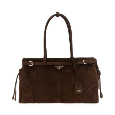 PRADA Women's Bonnie Large Handbag "Brown"