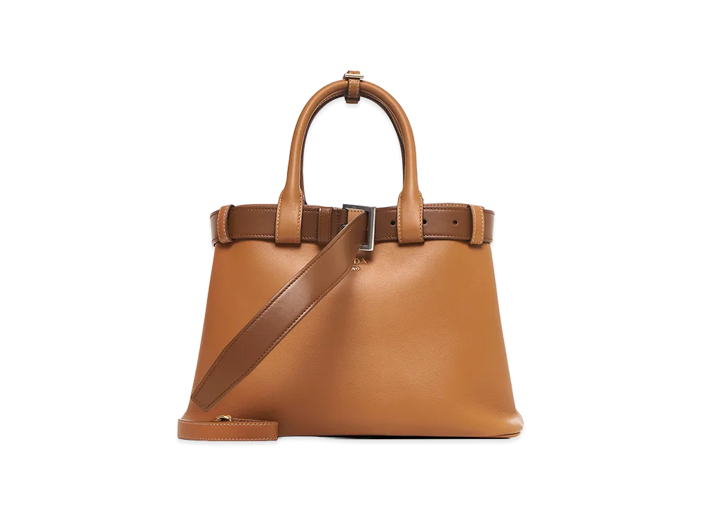 PRADA Women's 'Buckle' Medium Handbag "Beige"