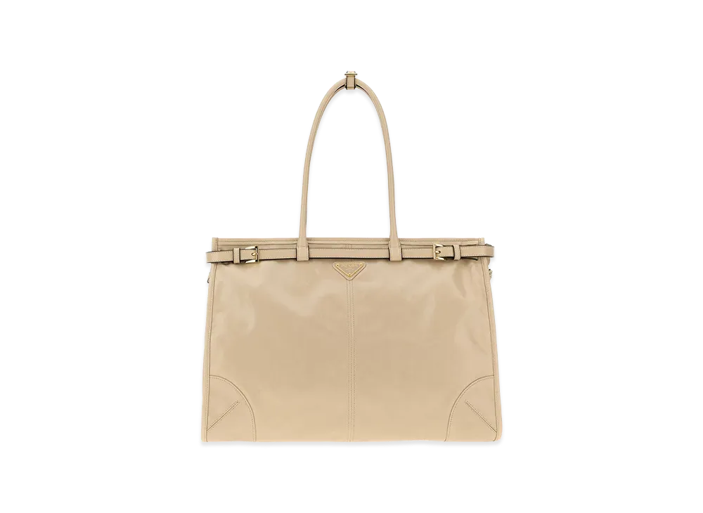 PRADA Wonen's Leather Shoulder Bag "Beige"