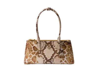 PRADA Galleria Medium Printed Saffiano Leather Bag "Sand Beige"