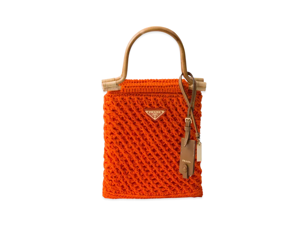 PRADA Cotton Crochet Mini-Handbag "Orange"