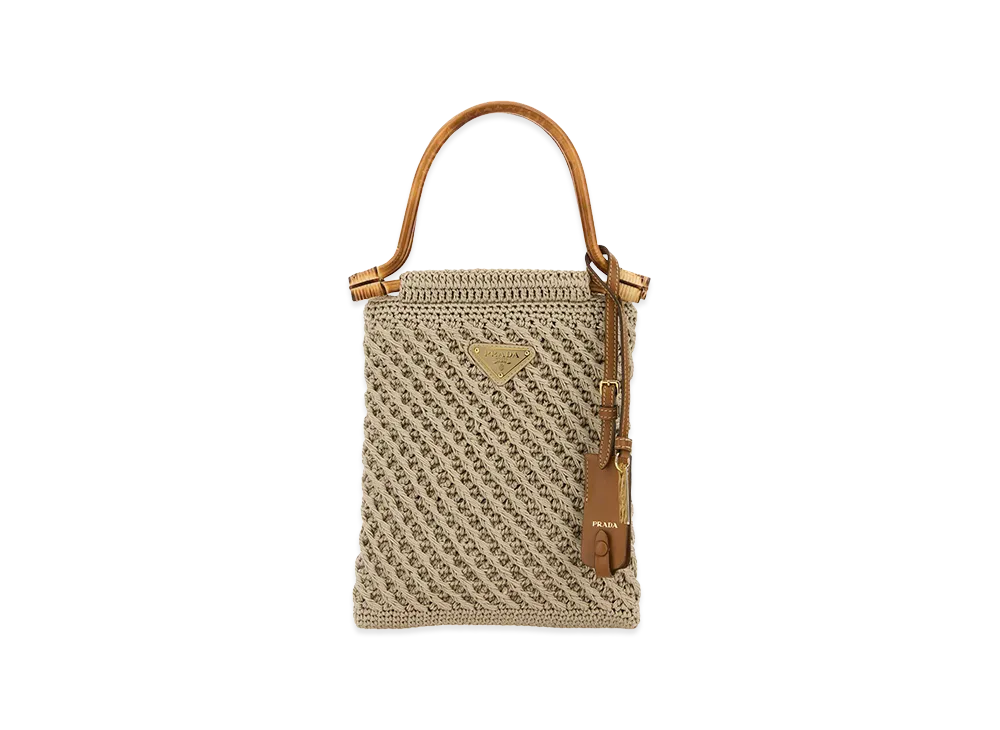 PRADA Women's Crochet Handbag "Beige"