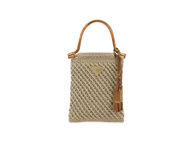 PRADA Women's Crochet Handbag "Beige"