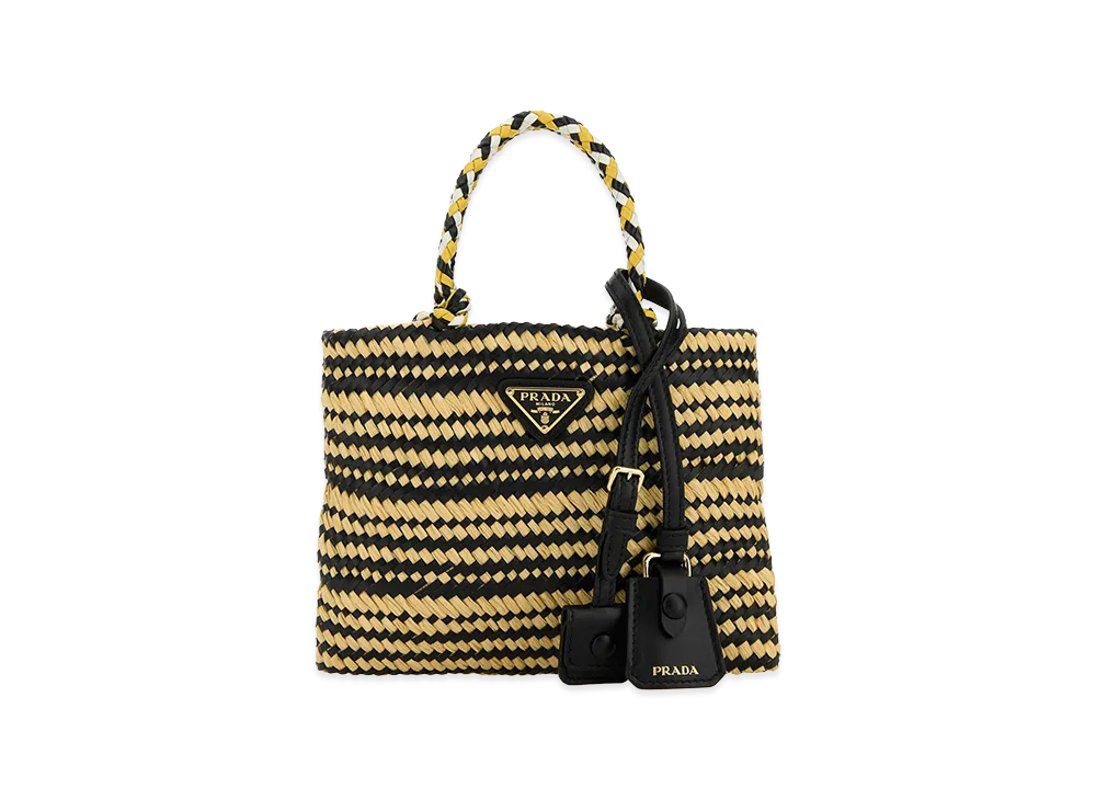 PRADA Women's Two-Tone Raffia Handbag "Multicoloured"
