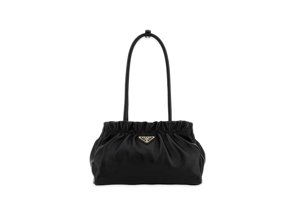 PRADA Women's Nappa Leather Shoulder Bag "Black"