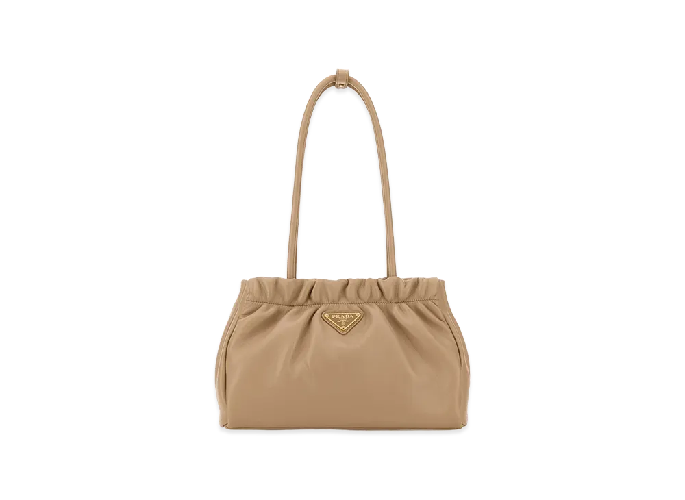 PRADA Women's Nappa Leather Shoulder Bag "Beige"