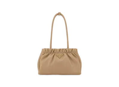 PRADA Women's Nappa Leather Shoulder Bag "Beige"