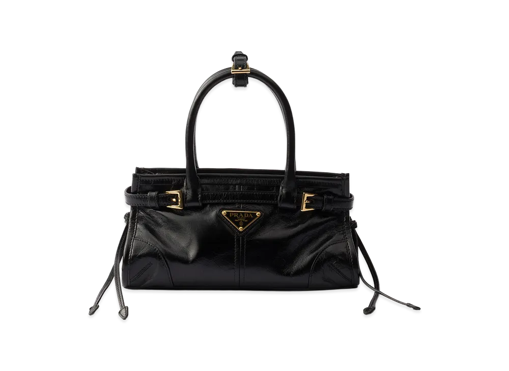 PRADA Bonnie Leather Mini Handbag "Black"
