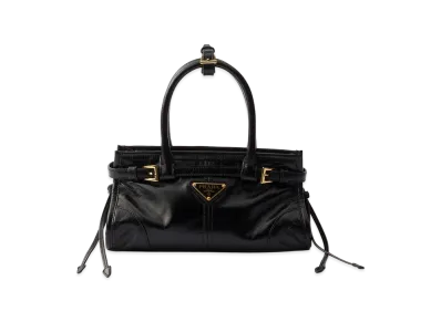 PRADA Bonnie Leather Mini Handbag "Black"