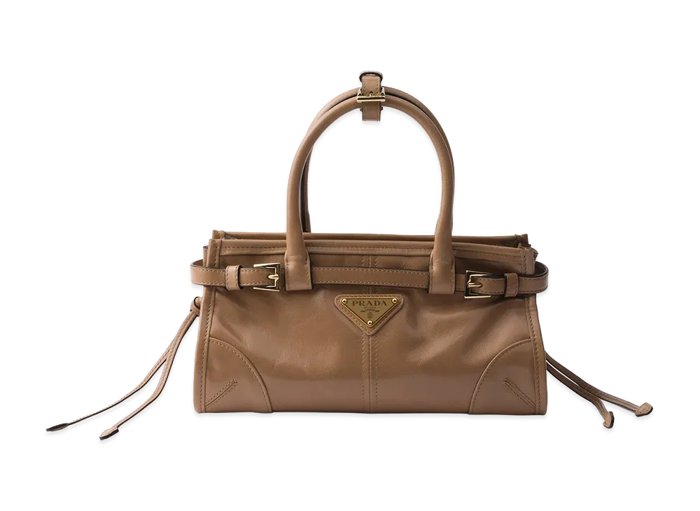 PRADA Bonnie Leather Mini Handbag "Cameo"