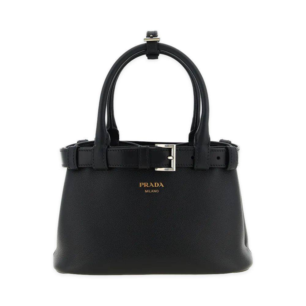 PRADA Women's Buckle Small Handbag "Black"