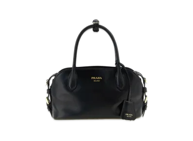 PRADA Wonen's Softy Lux Handbag "Black"