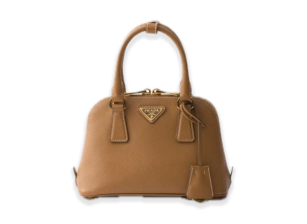 PRADA Saffiano Leather Mini Bag "Camel"