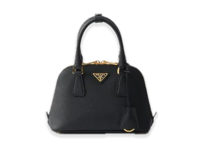 PRADA Saffiano Leather Mini Bag "Black"