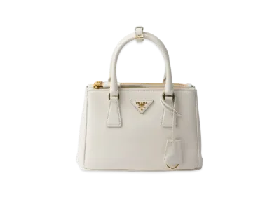 PRADA Small Prada Galleria Leather Bag "White"