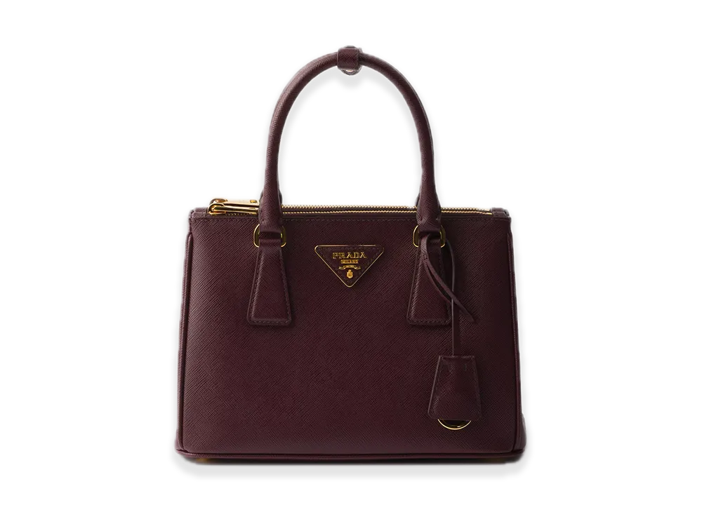 PRADA Galleria Saffiano Leather Small Bag "Bordeaux"