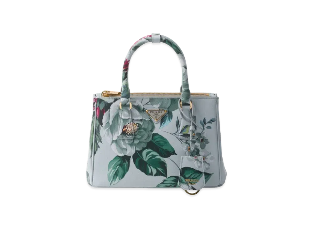 PRADA Galleria Printed Saffiano Leather Bag "Sage Green"