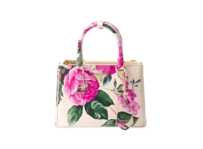 PRADA Galleria Printed Saffiano Leather Bag "Pink"