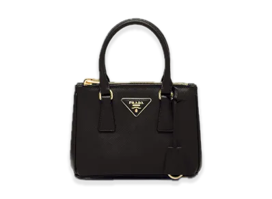 PRADA Galleria Saffiano Leather Mini Bag "Black"