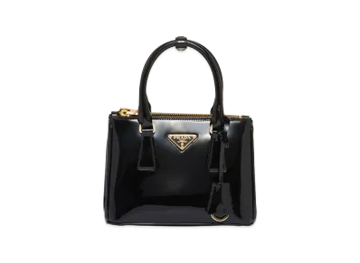 PRADA Galleria Patent Leather Mini Bag "Black"