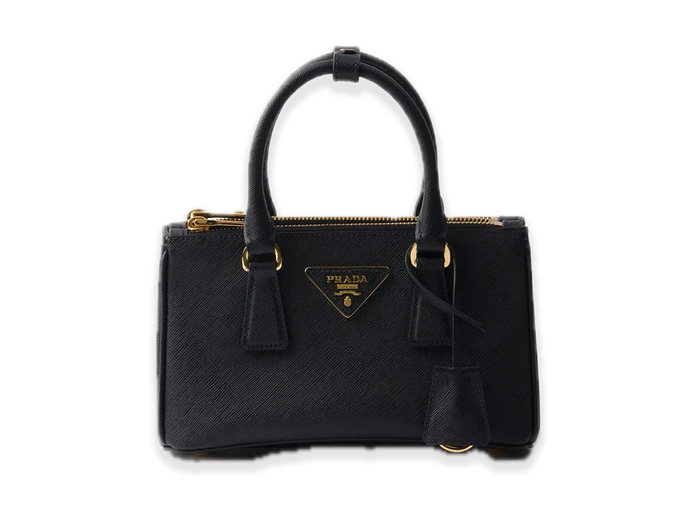 PRADA Saffiano Leather Mini Bag "Black"