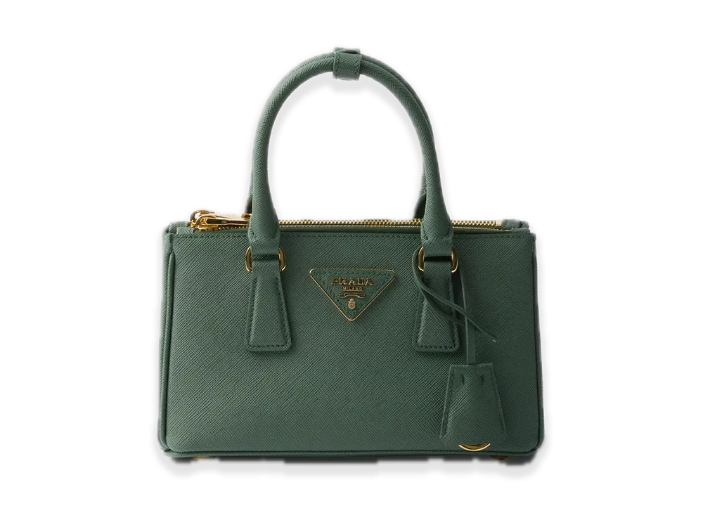 PRADA Saffiano Leather Mini Bag "Salvia Green"