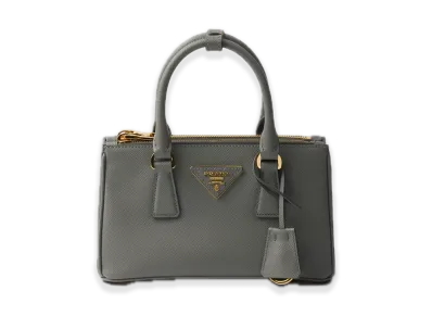 PRADA Saffiano Leather Mini Bag "Gray"