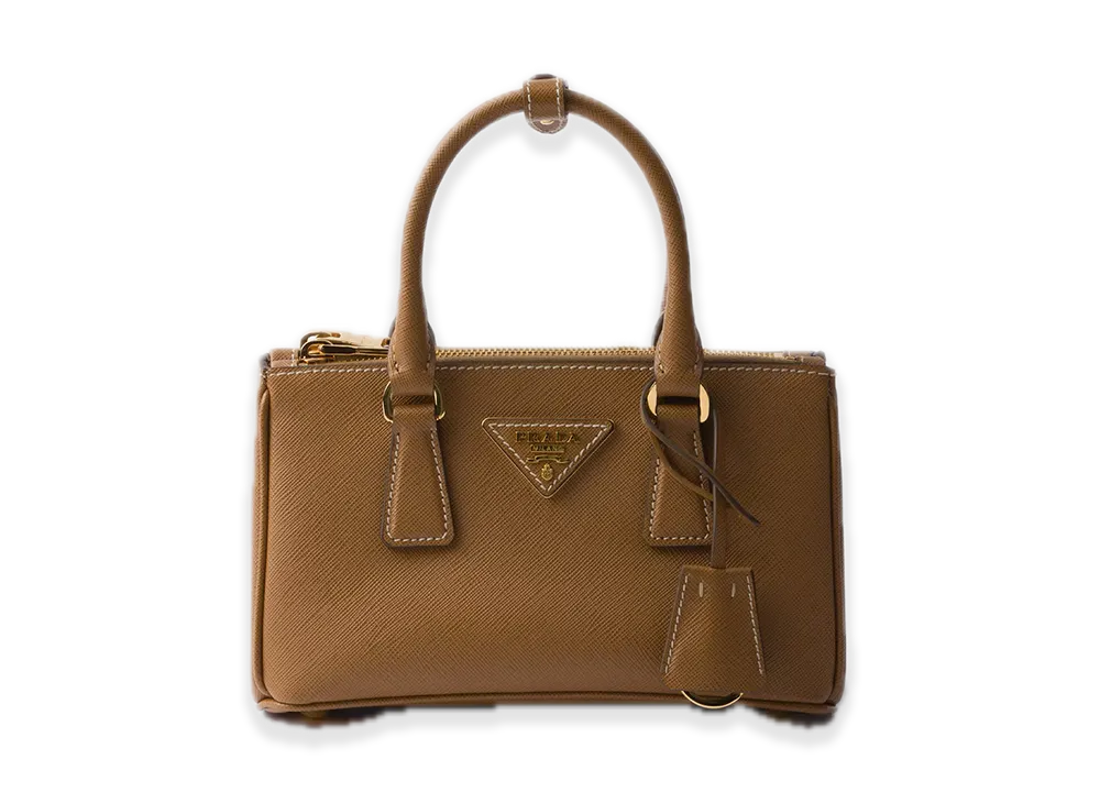 PRADA Saffiano Leather Mini Bag "Camel"